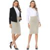 imageTapata Womens Pencil Skirts Stretch Office Work Skirt Knee Length High Waist Midi Ponte Bodycon for Business CasualKnee Length  Sandstone