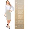 imageTapata Womens Pencil Skirts Stretch Office Work Skirt Knee Length High Waist Midi Ponte Bodycon for Business CasualKnee Length  Sandstone