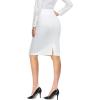 imageTapata Womens Pencil Skirts Stretch Office Work Skirt Knee Length High Waist Midi Ponte Bodycon for Business CasualKnee Length  White
