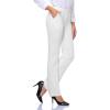 imageTapata Womens 28303234 Stretchy Straight Dress Pants with Pockets Tall Petite Regular for Office Work BusinessWhite