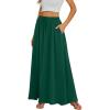 imageTapata Womens Extra Long Maxi Skirts for TallPetite with Pockets Pleated ALine Summer Flowy Skirt Casual Beach WearGreen