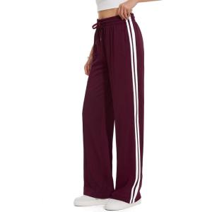 imageTapata Womens 28303234 Inseam Track Pants Loose Straight Leg Jogging Sweatpants WarmUp Sports Athletic RunningBurgundy
