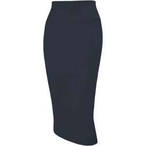 imageTapata Womens Office Work Pencil Skirt Stretch High Waist Below Knee Bodycon for Business CasualDark Grey