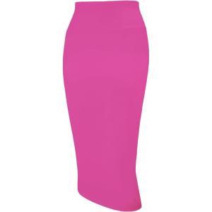 imageTapata Womens Office Work Pencil Skirt Stretch High Waist Below Knee Bodycon for Business CasualRose