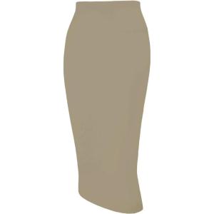 imageTapata Womens Office Work Pencil Skirt Stretch High Waist Below Knee Bodycon for Business CasualSandstone