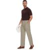 imageTapata Mens Linen Casual Dress Pants Lightweight Elastic Waist Slacks Straight Leg Regular Fit Trousers for Work BusinessKhaki