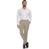 imageTapata Mens Linen Casual Dress Pants Lightweight Elastic Waist Slacks Straight Leg Regular Fit Trousers for Work BusinessKhaki