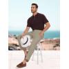 imageTapata Mens Linen Casual Dress Pants Lightweight Elastic Waist Slacks Straight Leg Regular Fit Trousers for Work BusinessKhaki