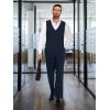 imageTapata Mens Linen Casual Dress Pants Lightweight Elastic Waist Slacks Straight Leg Regular Fit Trousers for Work BusinessNavy Blue