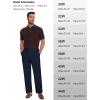 imageTapata Mens Linen Casual Dress Pants Lightweight Elastic Waist Slacks Straight Leg Regular Fit Trousers for Work BusinessNavy Blue