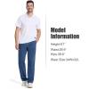 imageTapata Mens Relaxed Fit Cargo Jeans Elastic Waist 6 Pockets Straight Leg Work Utility PantsBlue