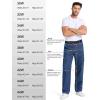 imageTapata Mens Relaxed Fit Cargo Jeans Elastic Waist 6 Pockets Straight Leg Work Utility PantsBlue