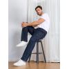 imageTapata Mens Relaxed Fit Cargo Jeans Elastic Waist 6 Pockets Straight Leg Work Utility PantsDark Blue
