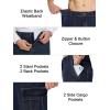 imageTapata Mens Relaxed Fit Cargo Jeans Elastic Waist 6 Pockets Straight Leg Work Utility PantsDark Blue