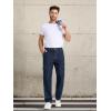 imageTapata Mens Relaxed Fit Cargo Jeans Elastic Waist 6 Pockets Straight Leg Work Utility PantsDark Blue