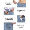 imageTapata Mens Relaxed Fit Cargo Jeans Elastic Waist 6 Pockets Straight Leg Work Utility PantsLight Blue