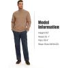 imageTapata Mens Relaxed Fit Cargo Jeans Elastic Waist 6 Pockets Straight Leg Work Utility PantsVintage Grey Blue