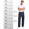 imageTapata Mens Relaxed Fit Cargo Jeans Elastic Waist 6 Pockets Straight Leg Work Utility PantsVintage Grey Blue
