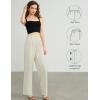 imageTapata Women Wide Leg Pants High Waisted Dress Trousers Casual Elastic Pockets Business Work SlacksBeige
