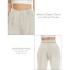 imageTapata Women Wide Leg Pants High Waisted Dress Trousers Casual Elastic Pockets Business Work SlacksBeige