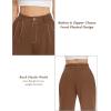 imageTapata Women Wide Leg Pants High Waisted Dress Trousers Casual Elastic Pockets Business Work SlacksBrown