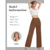 imageTapata Women Wide Leg Pants High Waisted Dress Trousers Casual Elastic Pockets Business Work SlacksBrown