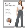 imageTapata Women Wide Leg Pants High Waisted Dress Trousers Casual Elastic Pockets Business Work SlacksGranite Heather