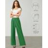 imageTapata Women Wide Leg Pants High Waisted Dress Trousers Casual Elastic Pockets Business Work SlacksGreen  Linen Texture