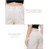 imageTapata Women Wide Leg Pants High Waisted Dress Trousers Casual Elastic Pockets Business Work SlacksPlaid Beige