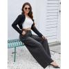 imageTapata Womens 24quot27quot30quot33quot Inseam Wide Leg Jeans Petite Elastic Waist Baggy Denim Pants Long Palazzo TrousersBlack