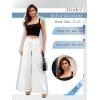 imageTapata Womens 24quot27quot30quot33quot Inseam Wide Leg Jeans Petite Elastic Waist Baggy Denim Pants Long Palazzo TrousersWhite