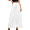 imageTapata Womens 24quot27quot30quot33quot Inseam Wide Leg Jeans Petite Elastic Waist Baggy Denim Pants Long Palazzo TrousersWhite