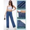 imageTapata Womens 26quot28quot30quot32quot34quot Cargo Jeans Straight Leg Short Petite Regular Tall Denim Relaxed Y2K PantsDeep Blue