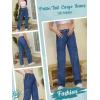 imageTapata Womens 26quot28quot30quot32quot34quot Cargo Jeans Straight Leg Short Petite Regular Tall Denim Relaxed Y2K PantsDeep Blue