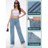 imageTapata Womens 26quot28quot30quot32quot34quot Cargo Jeans Straight Leg Short Petite Regular Tall Denim Relaxed Y2K PantsLight Blue