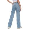 imageTapata Womens 26quot28quot30quot32quot34quot Cargo Jeans Straight Leg Short Petite Regular Tall Denim Relaxed Y2K PantsLight Blue
