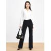 imageTapata Womens 28303234 Stretchy Bootcut Dress Pants with Pockets Tall Petite Regular for Office Work BusinessBlack  Pinstripe