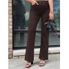 imageTapata Womens 28303234 Stretchy Bootcut Dress Pants with Pockets Tall Petite Regular for Office Work BusinessBrown