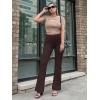 imageTapata Womens 28303234 Stretchy Bootcut Dress Pants with Pockets Tall Petite Regular for Office Work BusinessBrown