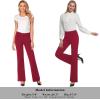 imageTapata Womens 28303234 Stretchy Bootcut Dress Pants with Pockets Tall Petite Regular for Office Work BusinessNew Burgundy