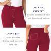 imageTapata Womens 28303234 Stretchy Bootcut Dress Pants with Pockets Tall Petite Regular for Office Work BusinessNew Burgundy