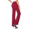 imageTapata Womens 28303234 Stretchy Bootcut Dress Pants with Pockets Tall Petite Regular for Office Work BusinessNew Burgundy