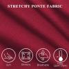 imageTapata Womens 28303234 Stretchy Bootcut Dress Pants with Pockets Tall Petite Regular for Office Work BusinessNew Burgundy