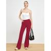 imageTapata Womens 28303234 Stretchy Bootcut Dress Pants with Pockets Tall Petite Regular for Office Work BusinessNew Burgundy