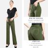 imageTapata Womens 28303234 Stretchy Bootcut Dress Pants with Pockets Tall Petite Regular for Office Work BusinessOlive