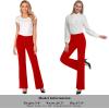 imageTapata Womens 28303234 Stretchy Bootcut Dress Pants with Pockets Tall Petite Regular for Office Work BusinessRed
