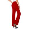 imageTapata Womens 28303234 Stretchy Bootcut Dress Pants with Pockets Tall Petite Regular for Office Work BusinessRed