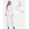imageTapata Womens 28303234 Stretchy Bootcut Dress Pants with Pockets Tall Petite Regular for Office Work BusinessWhite