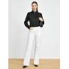 imageTapata Womens 28303234 Stretchy Bootcut Dress Pants with Pockets Tall Petite Regular for Office Work BusinessWhite