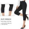 imageTapata Womens Capri Dress Pants 19quot205quot Stretch HighWaist Crop Office Work Pants Summer Casual Capris Slacks YogaBlack  Pinstripe